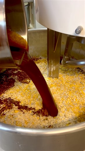 Making flapjacks, I just love the smell when that hot syrup butter and sugar mix is poured in ! #flapjacks #apricotflapjack #artisanbaking #flapjackfriday | Vicky's Bread