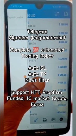 Live day trading robot EA for forex crypto