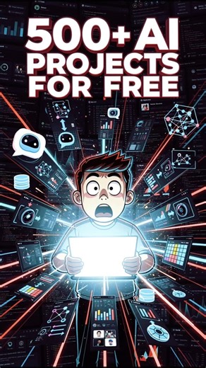 Surya Singu | 500+ AI Projects for FREE 🤯 Want real AI projects for practice? This repo has 500+ AI projects — from beginner to advanced. Build.... | Instagram