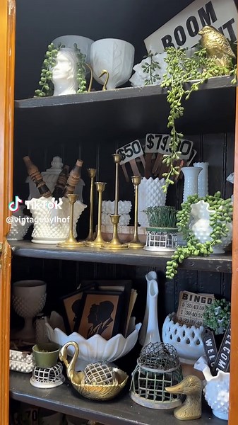 Create a Stylish Fenton Milk Glass Display