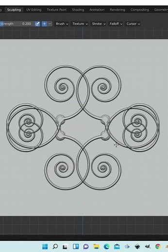 shorts Quick 3d sculpting with symmetry in blender 3.2 (beginner tutorial)