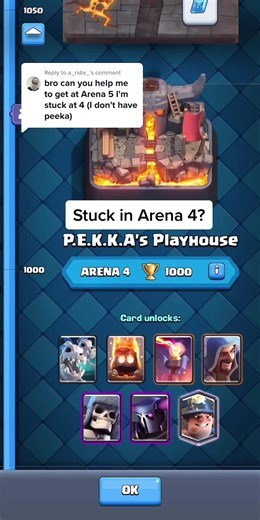 Reply to @a_ridix_ arena 4 deck without pekka #clashroyale #tips #fyp #forupage