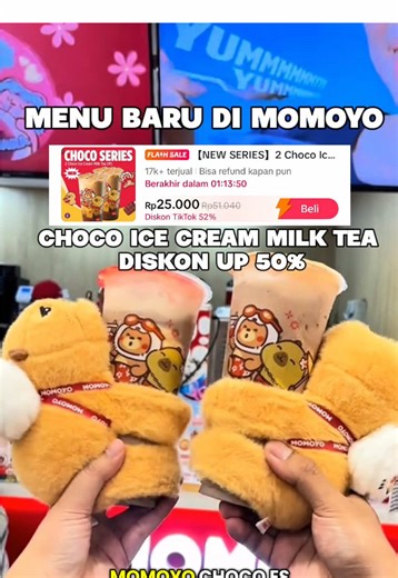 Promo Menarik Momoyo Choco Ice Cream dan Milk Tea