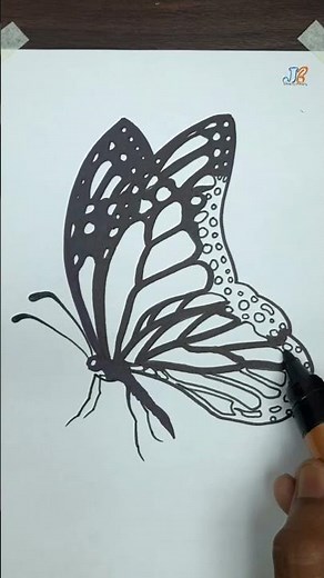 Butterfly drawing | how to draw Butterfly | Black and white Butterfly Clipart #drawing #Butterfly
