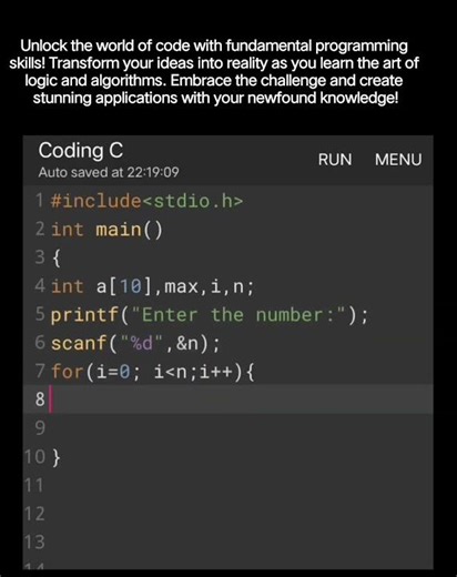 C Program to Find Maximum Number in Array | Beginner Friendly Tutorial #coding #cprogramming