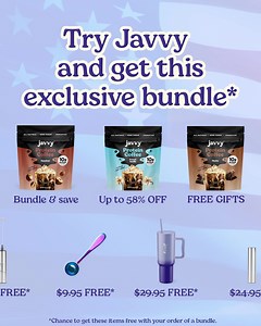 490 reactions · 39 shares |  Fuel Your Day with 20g Protein AND Coffee! Why choose between coffee and protein when you can have both? Javvy’s Protein Coffee gives you 20g of protein in just two scoops with rich coffee and 5 flavors to choose from!  Why Javvy’s?  20g Protein in 2 Scoops = Energy that lasts ⚡ No crashes, no cravings—just pure focus  Prebiotics & MCTs for a happy gut  Save up to 58% OFF & up to 4 FREE gifts! | Javvy Coffee | Facebook