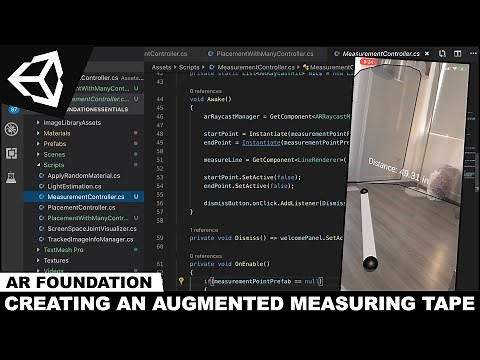 AR Foundation with Unity3d and Creating An Augmented Reality Measuring Tape Tool