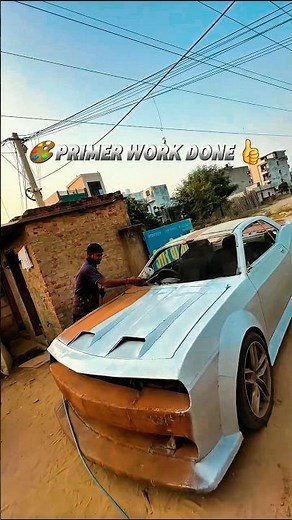 🔥Primer DONE on Our Handmade Dodge Challenger — Looks INSANE! 😱🚗 #primer #paint #dodge #handmade