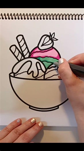 🍧Ice Cream Coloring #art #asmr #cute