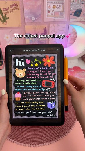 digital planner | goodnotes on Instagram: "You need to try this iPad app 💕 I’m using Lettre app to find and write to penpals all over the world 💌 They’ve just added new papers, stamps and cute ways to customize your profile ✨ If you love the idea of making new friends through handwritten letters, try it for free and subscribe for extra perks. Use my promo code HAPPYMONTH to get a discount on the first month. Lettre was made by a small indie team and they’re currently running a Kickstarter 🔗 i