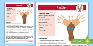 Rudolph Handprint Activity