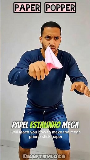 Loud Paper Popper Tutorial 🤗💣 , Homemade Paper Bomb , Origami Cannon Easy #paper #shorts #diy #viral