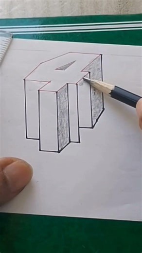 "illustration 3D number".#pencilart #3dartdrawing #howtodraw