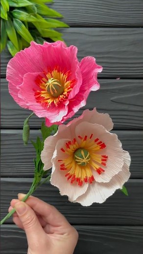 How to Make Poppy Crepe Paper Flower Crepe Paper Decoration Idea