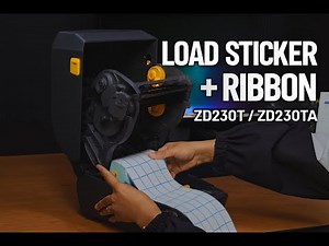 How to Load Sticker & Ribbon in Zebra ZD230T / ZD230TA Printer | Full Step-by-Step Guide