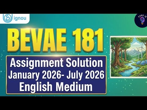BEVAE 181 Assignment Solution | bevae 181 assignment solution in english