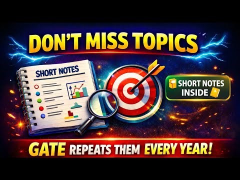 GATE Most Repeated Topics with Short Notes | Don’t Miss These Questions | GATE CSE