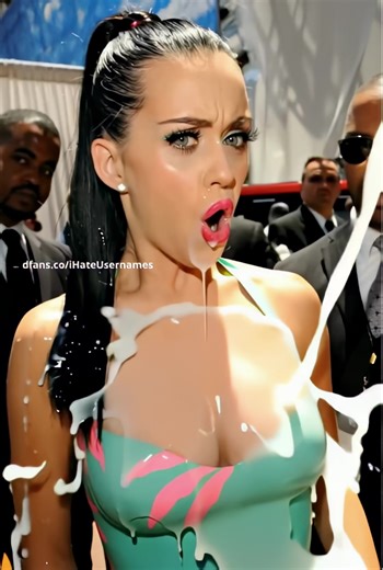 Blacks watching as she is doused with milk, Katy Perry real fake