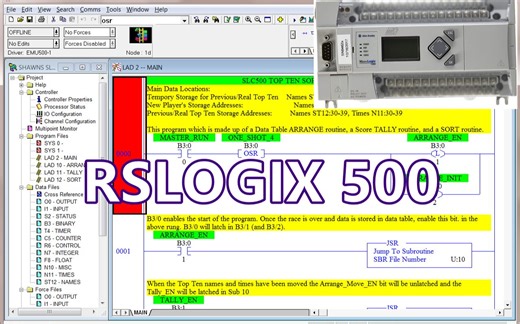 RSLogix 500仿真方法，包含1762-IF4/OF4模拟量数据处理编程