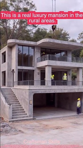 Rural Luxury Mansion Construction: Full Simulation Process Demo