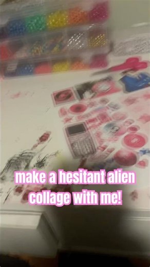 making a hesitant alien collage!!!! #art #collage #hesitantalien #mcr #gerardway #lolaplusg