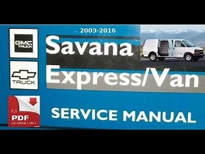 Chevy Express Van -Workshop Service Manual PDF Download