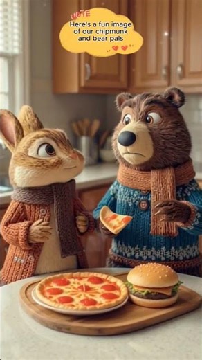 Chipmunk & Teddy’s Food Party Is Too Cute to Handle 😋🍟” #hameggandchips #chipsanddip