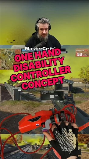 One hand controller for disabled people. This could work for either left or right hand only. Testing a new button design for efficiency and comfortability. | Master Crunk