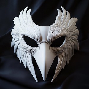 Bird Mask | Feathered Raven Cosplay Mask | Halloween Costume Mask | 3D Printed Unique Mask for Cosplay | Masquerade Party Accessory - Etsy