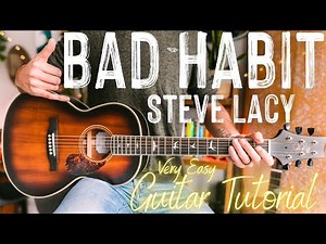 Bad Habit Steve Lacy Guitar Tutorial // Bad Habit Guitar // Guitar Leson #956