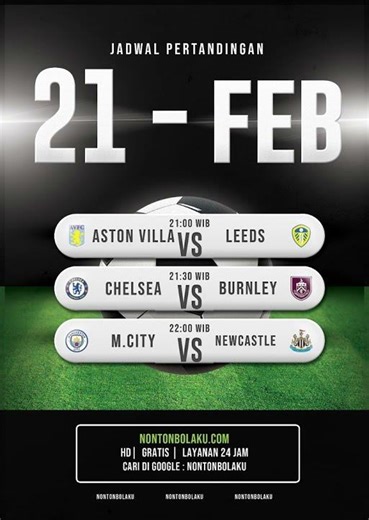 Link Nonton Bola Gratis + Jadwal Pertandingan 21 Februari 2026 #nontonbola #nontonbolagratis