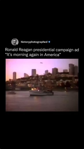 “It’s Morning Again in America” is the iconic opening line of President Ronald Reagan’s 1984 re-election campaign ad, officially titled “Prouder, Stronger, Better.” Crafted by ad executive Hal Riney and produced by the Tuesday Team, the commercial showcased serene scenes of everyday American life—families, workers, weddings—accompanied by Riney’s calm narration. The ad emphasized the nation’s economic recovery and renewed optimism under Reagan’s leadership. | History In Pictures