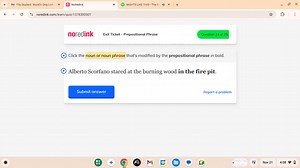 Click the noun or noun phrase that's modified by the prepositio... | Filo