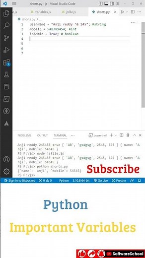 Python Variables in Telugu: #python #pythonintelugu #pythontutorial #codingtips #btech #learnpython