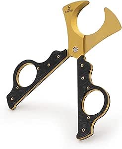 Amazon.com: XIFEI cigar cutter high-end bronze carved design hand-held cigar scissors : Health & Household