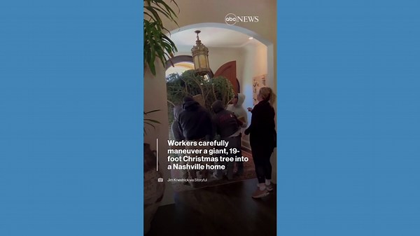 19-foot Christmas tree carried into Nashville home