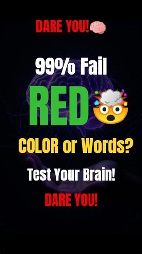 ‎99% FAIL This Color Brain Test 🤯 | Say The COLOR Not The Word #braintest