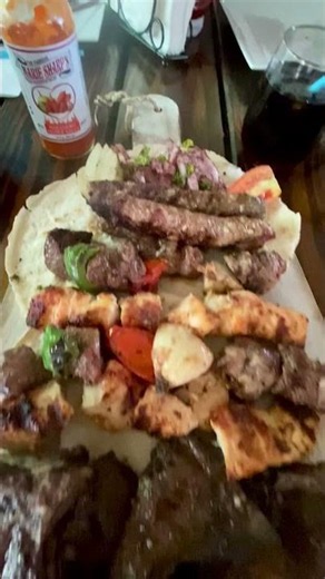 The BEST Lebanese Food in Belize City? Chef Roger's Mixed Meat Platter is a Must-Try! 🇧🇿🥙🔥