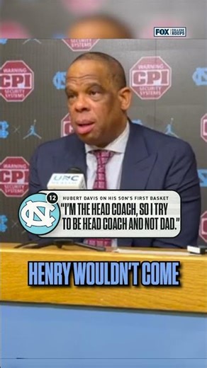 Hubert Davis on balancing being a head coach and father after his son’s 1st basket with the team ❤️