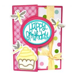 A2 Oval Flip-it Interactive Card Die Set