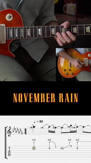 Learn to Play November Rain Guitar Solo with TABS!