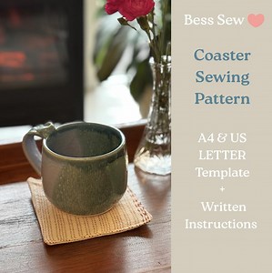 Fabric Coaster Sewing Digital Pattern: Easy Beginner Friendly Sewing Project - Easy Coaster Beginner Sewing Project - Written Instructions - Etsy Australia