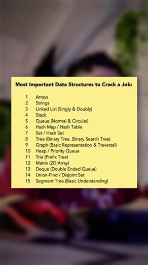 Important Data Structures to Crack a Job