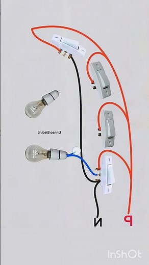 🔥Electric video 2 Way Switch and 3 Way Switch Connection Full Demo diagram#shortfeed #diy #iti #eng