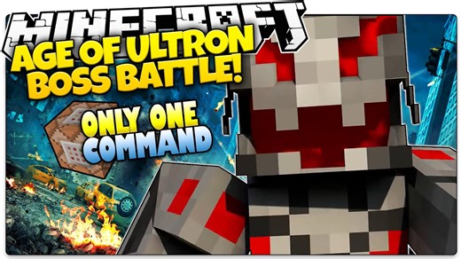 Minecraft | AGE OF ULTRON! | Ultron Boss Battle | Only One Command (Minecraft Vanilla Mod)