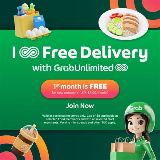 Order your food and groceries from 1000 preferred stores to enjoy Free Delivery on GrabFood & GrabMart with GrabUnlimited. | Grab