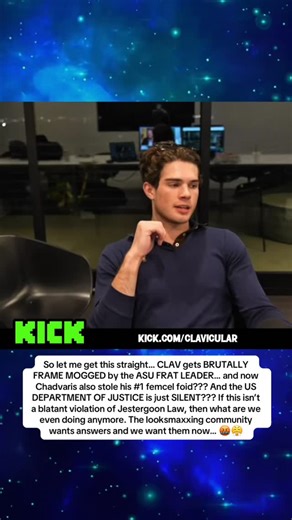 Kick Streaming 🎬 | So let me get this straight… CLAV gets BRUTALLY FRAME MOGGED by the ASU FRAT LEADER… and now Chadvaris also stole his No.1 femcel foid???... | Instagram