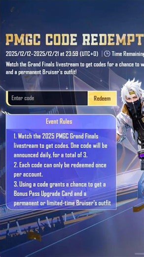 This PMGC Code Might Get You a BONUS PASS 😳