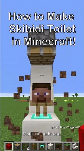 How to Make SKIBIDI TOILET in Minecraft! #minecraft #minecraftbuilding #skibiditoilet