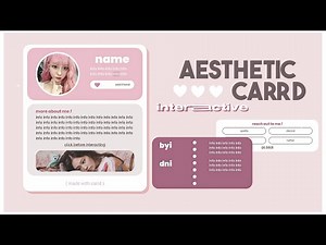 cute pink carrd tutorial (interactive) ★